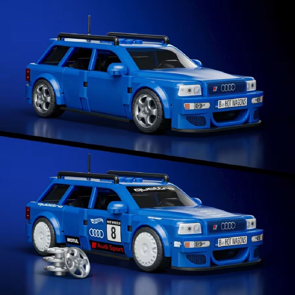 Hot Wheels Brick Shop Speed 94 Audi Avant RS2 - Mattel - Imagem 2