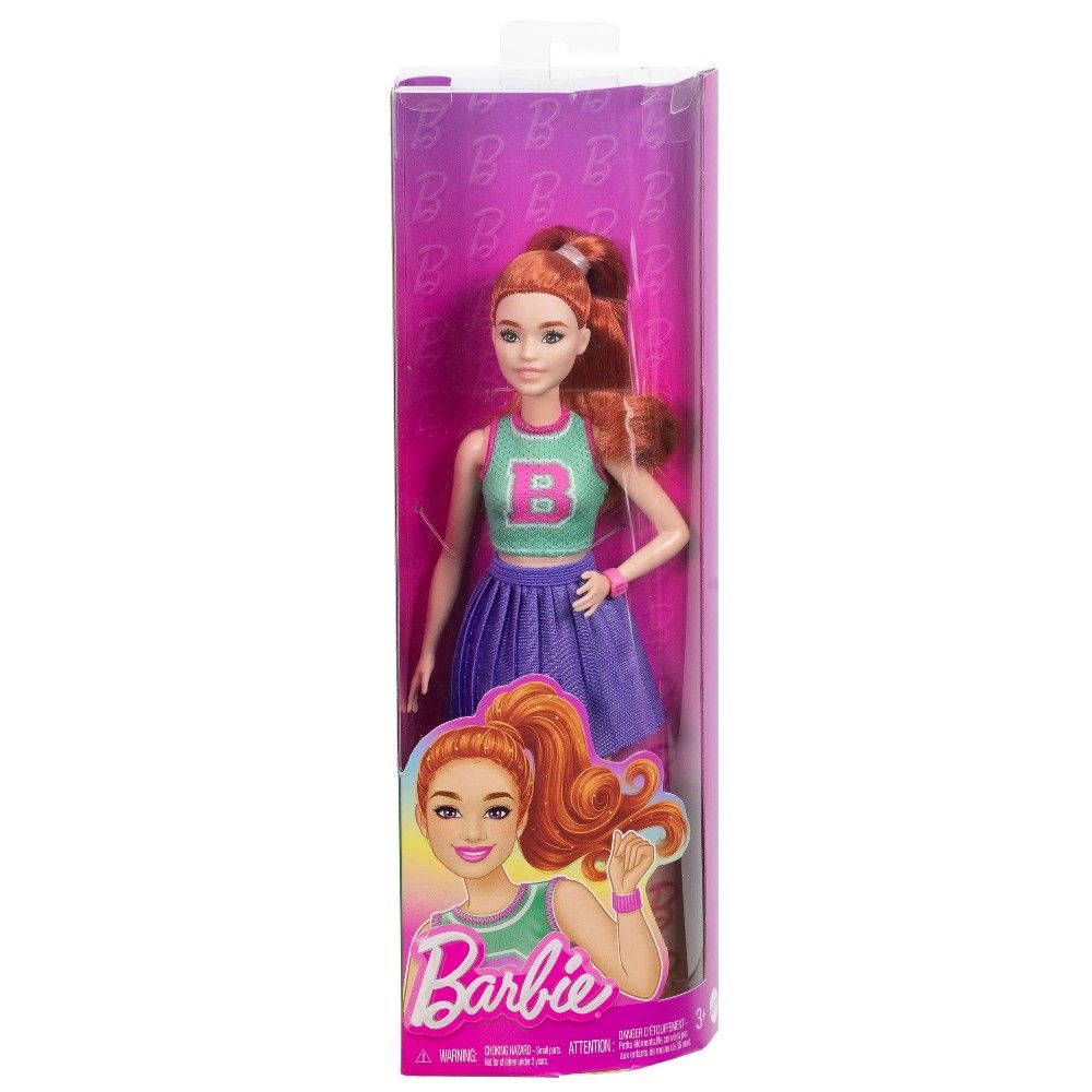 Barbie Fashionista Camiseta Verde e Saia Roxa - Mattel - Imagem 2