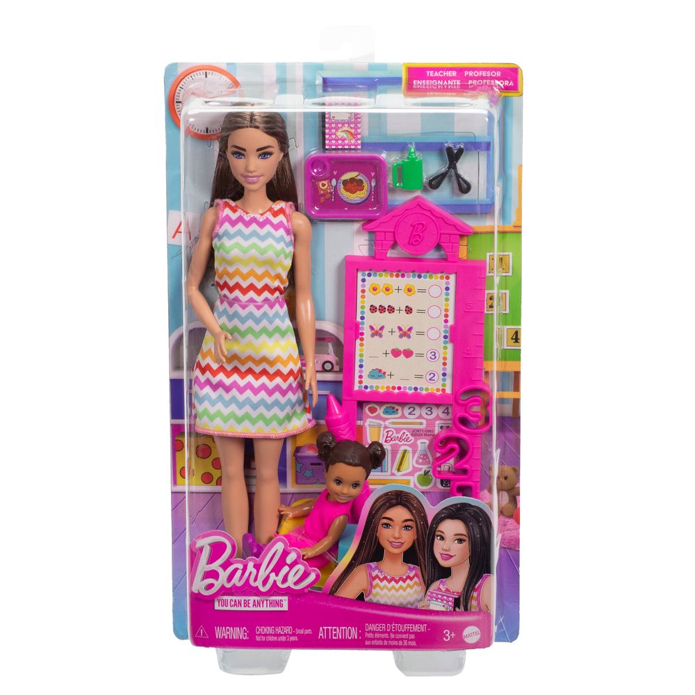 Barbie Professora de Cabelo Loiro com menina - Mattel - Imagem 5