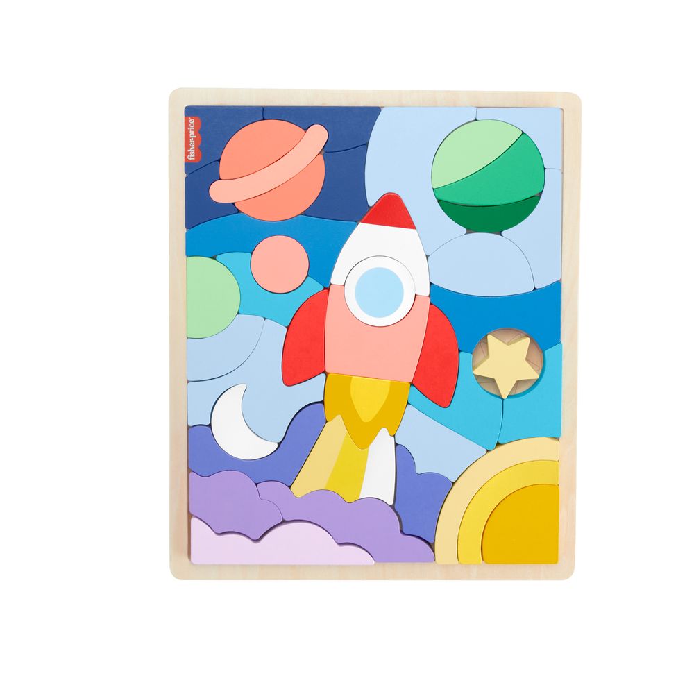 Fisher-Price Quebra-cabeça de Madeira do Espaço - Mattel - Imagem 2