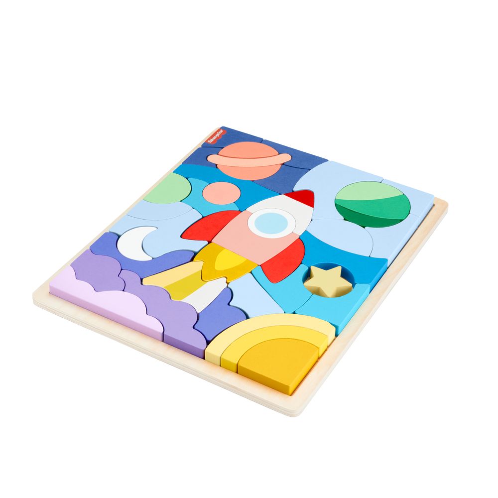 Fisher-Price Quebra-cabeça de Madeira do Espaço - Mattel - Imagem 3