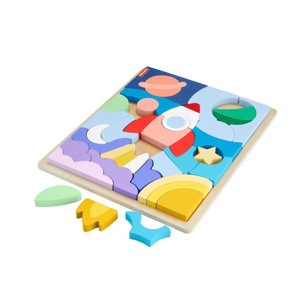 Fisher-Price Quebra-cabeça de Madeira do Espaço - Mattel - Imagem 4