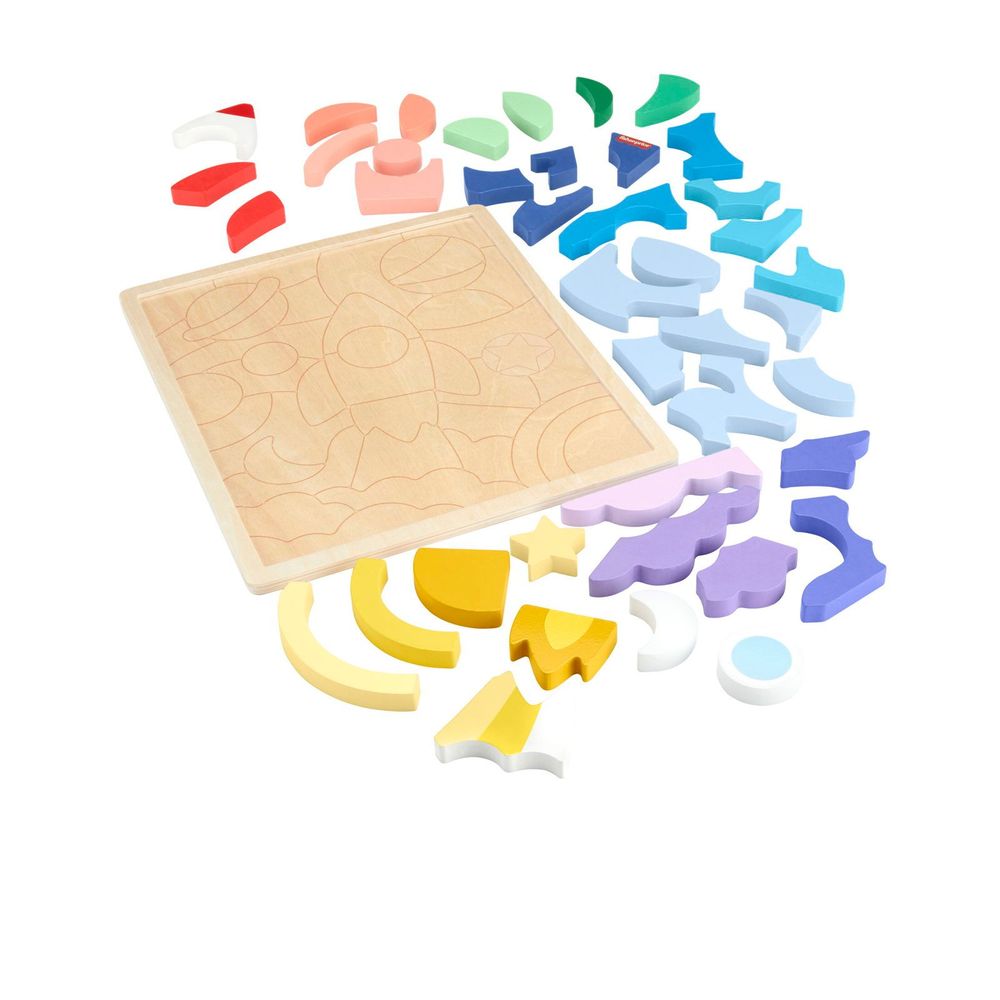 Fisher-Price Quebra-cabeça de Madeira do Espaço - Mattel - Imagem 6