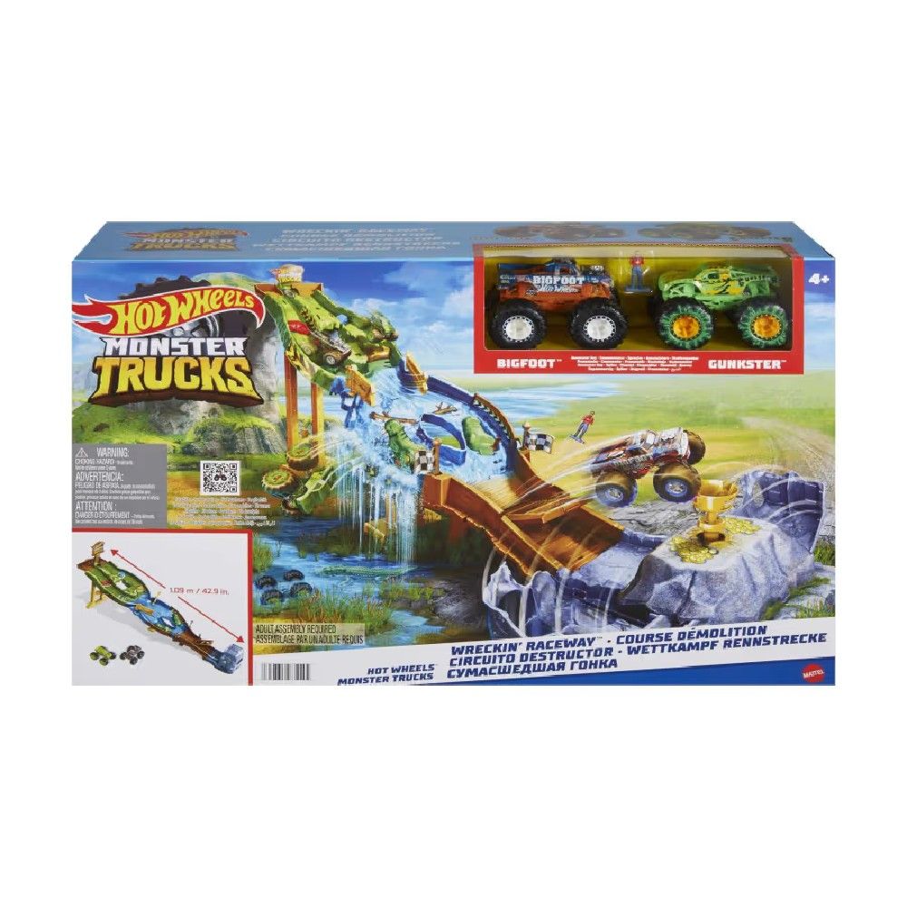 Hot Wheels Monster Trucks Pista Circuito Destrutivo - Mattel - Imagem 5