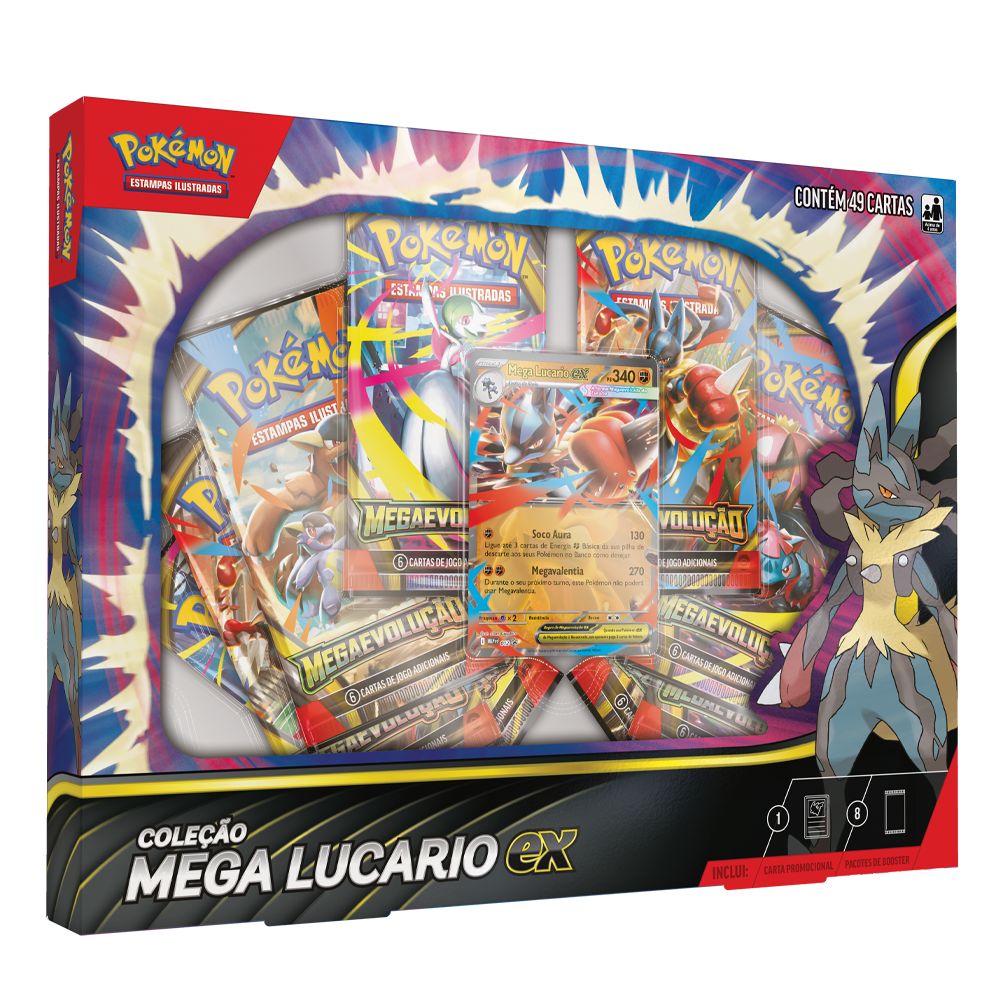 Pokémon Box Coleção Mega Lucario EX - Copag
