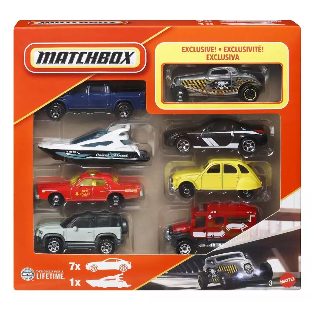 Matchbox Pacote com 8 Carros Fusca - Mattel
