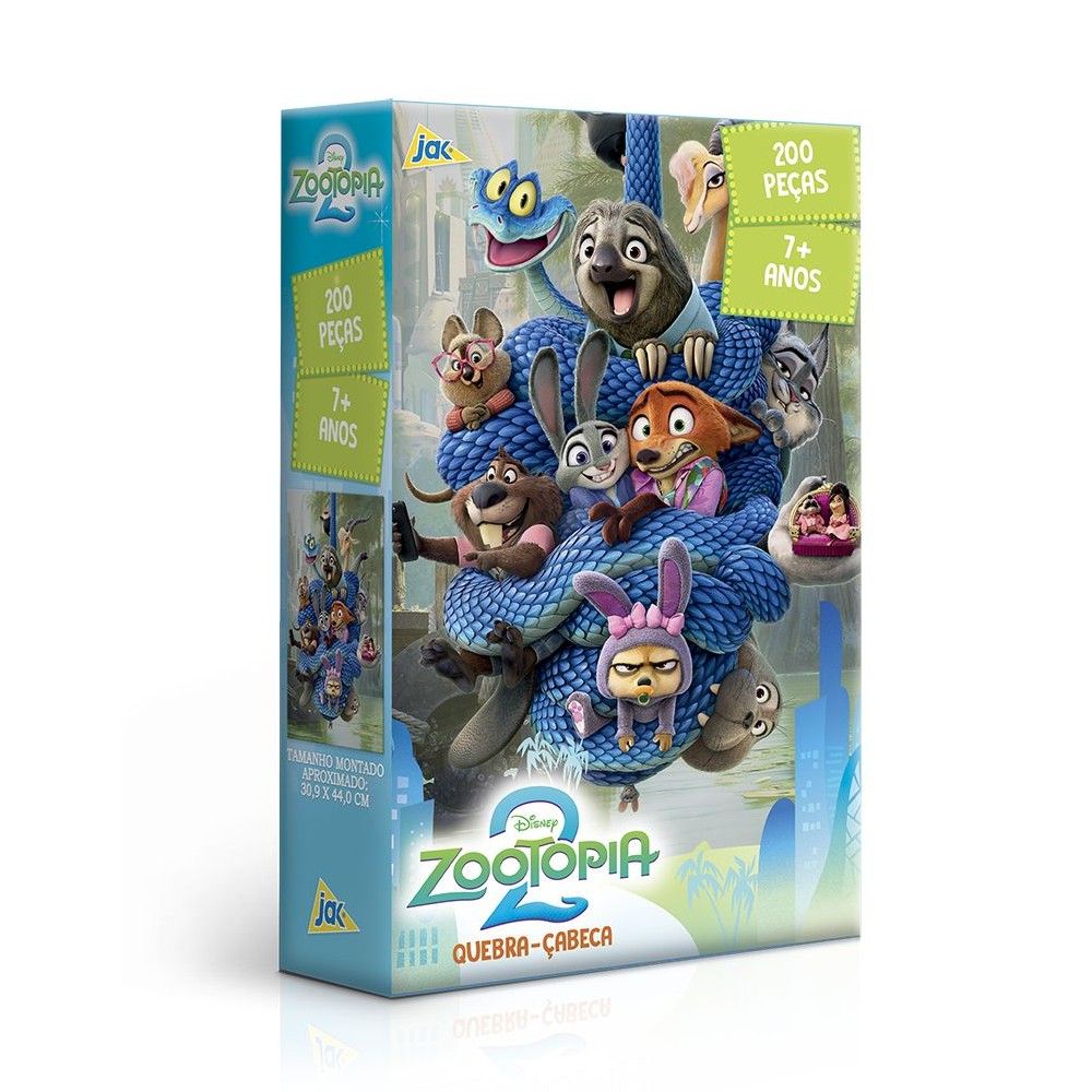 Quebra-Cabeça Zootopia 2 200 Peças - Toyster
