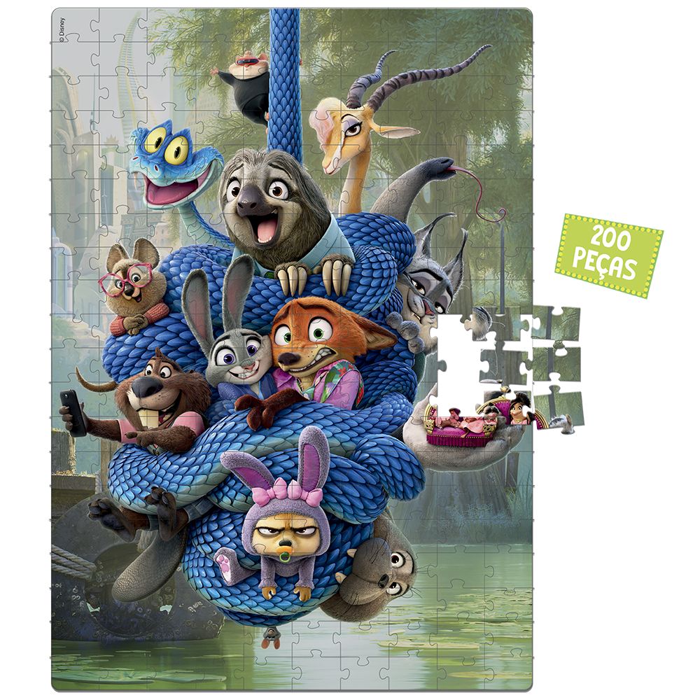 Quebra-Cabeça Zootopia 2 200 Peças - Toyster - Imagem 2