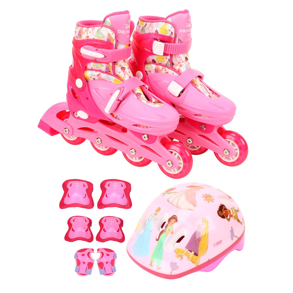Patins 4 Rodas com Kit Proteção Princesas 32 ao 35 - BBR Toys