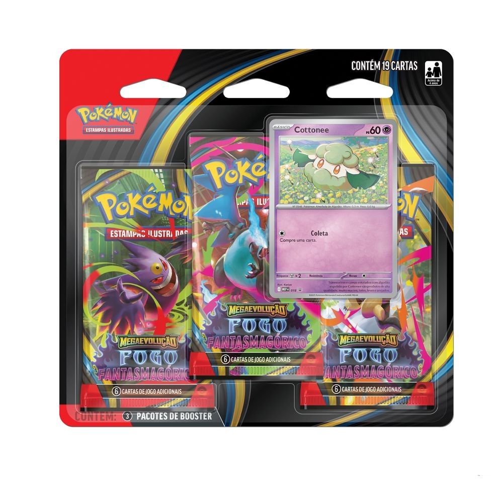 Pokémon Mega Evolução 2 Blister Triplo Cottonee - Copag