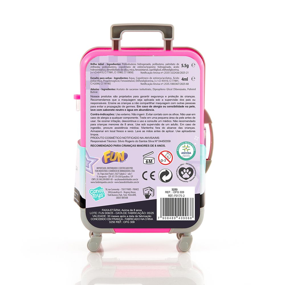 Fun Mini Maleta de Beleza Rosa - Fun Divirta-se - Imagem 6
