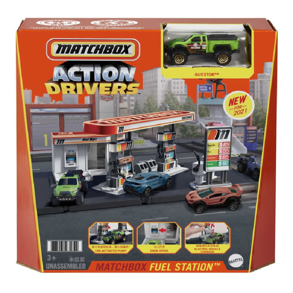 Matchbox Playset Ação Posto de Gasolina - Mattel - Imagem 5