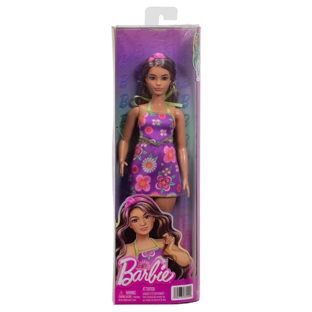 Barbie Fashionista Conjunto Floral Roxo - Mattel - Imagem 3