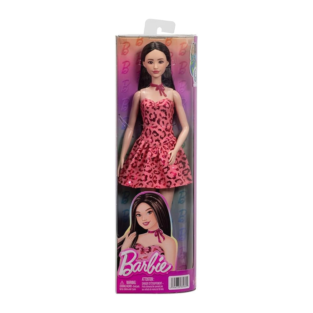 Barbie Fashionista Vestido Leopardo Rosa - Mattel - Imagem 3