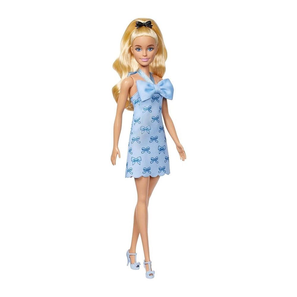 Barbie Fashionista Vestido Azul de Laços - Mattel - Imagem 2