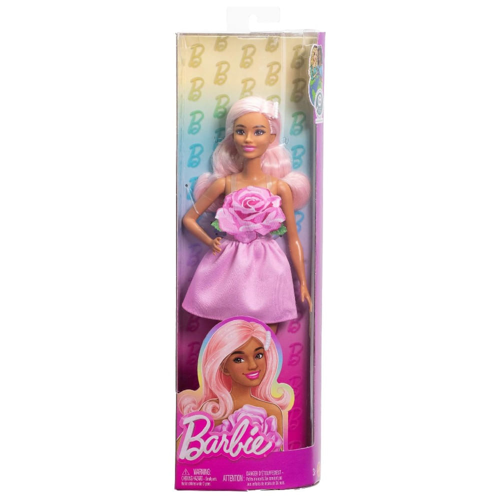 Barbie Fashionista Vestido com Rosa - Mattel - Imagem 3