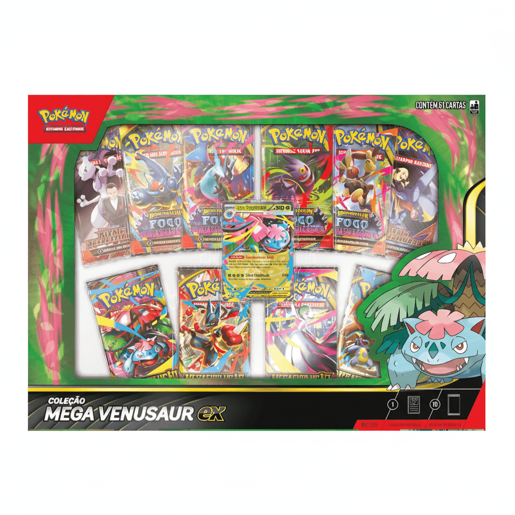 Pokémon Box Mega Venusaur EX - Copag