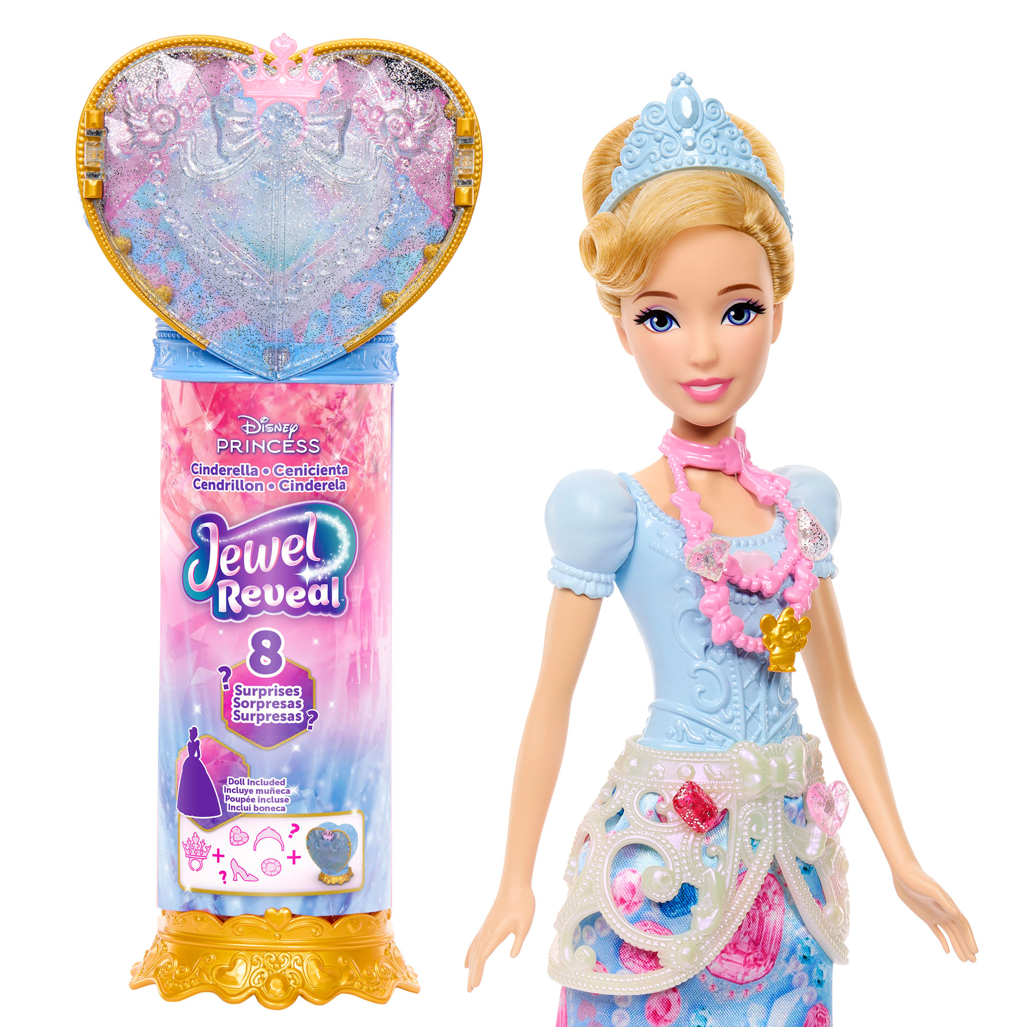 Boneca Disney Princesa Cinderela Jewel Reveal - Mattel