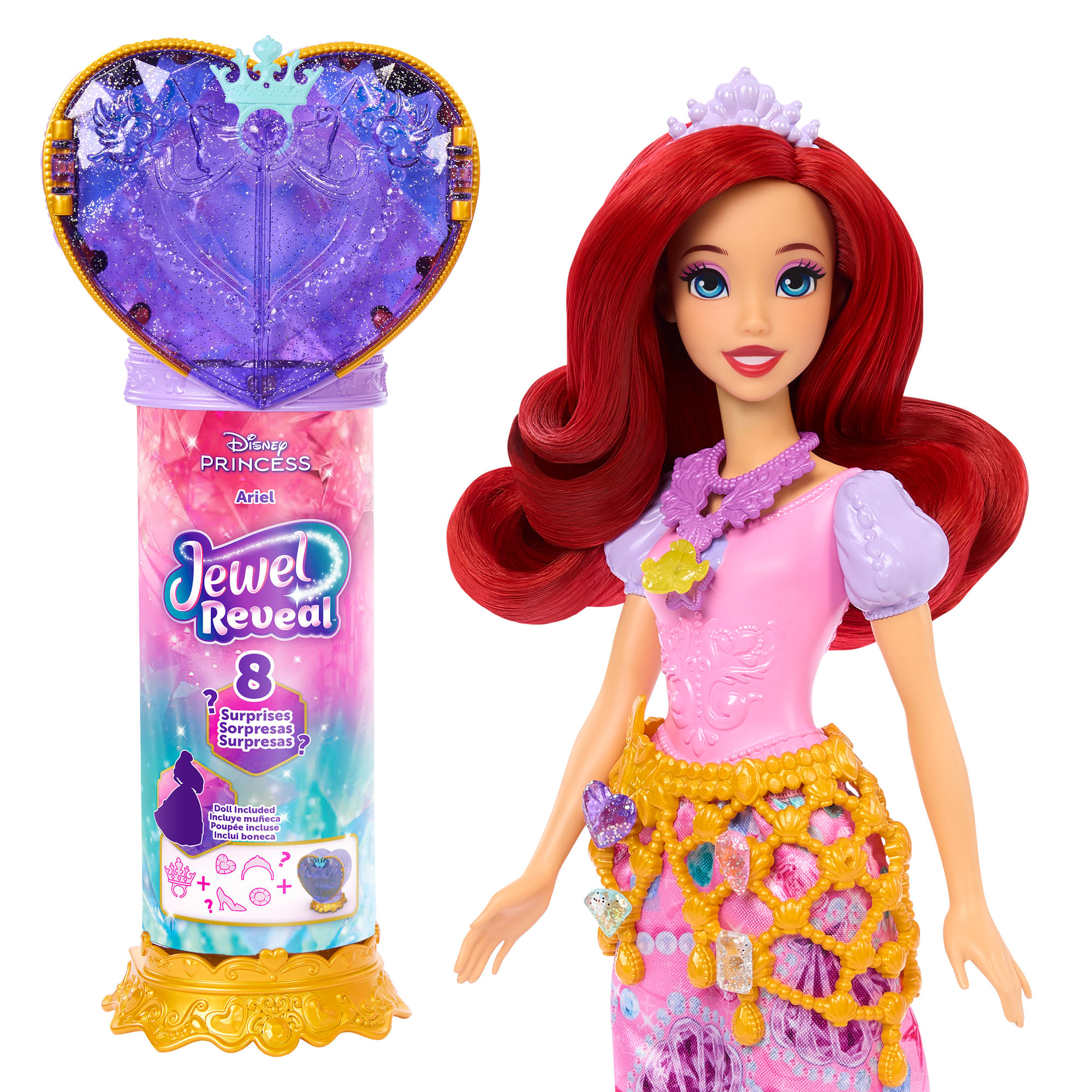 Boneca Disney Princesa Ariel Jewel Reveal - Mattel