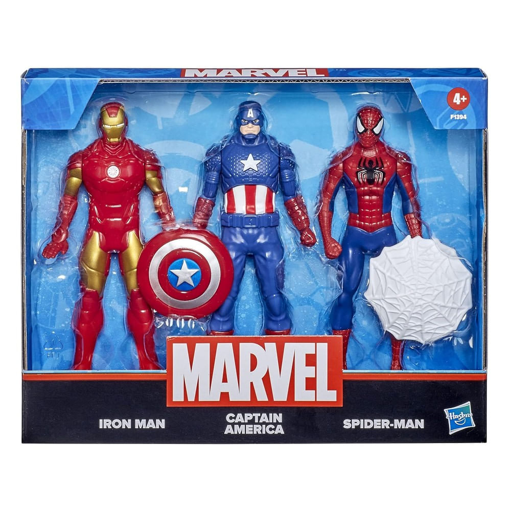 Figura Marvel 3 Bonecos - Hasbro