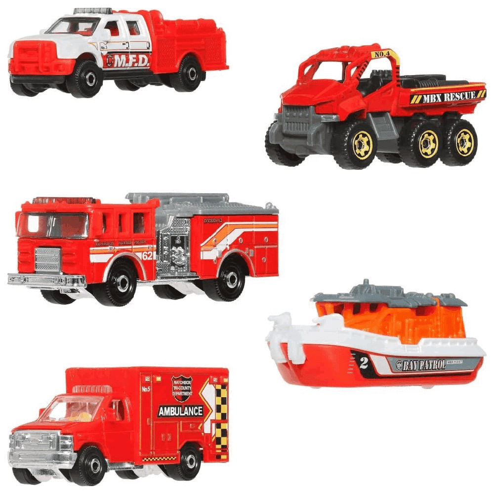 Matchbox 5 carrinhos (JJP42) - Mattel