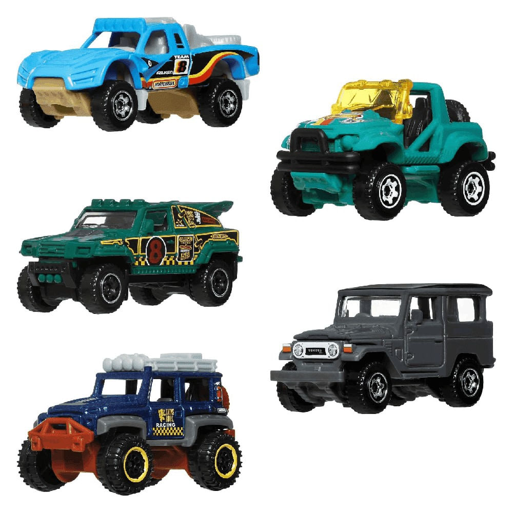 Matchbox 5 carrinhos (JJP28) - Mattel