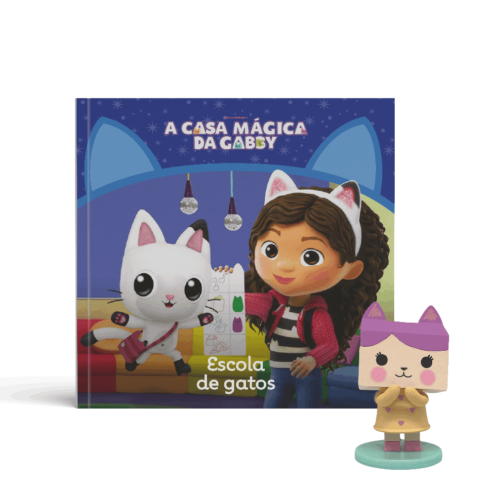 Gabbys Dollhouse Livro Escola de Gatos - Fun Divirta-se