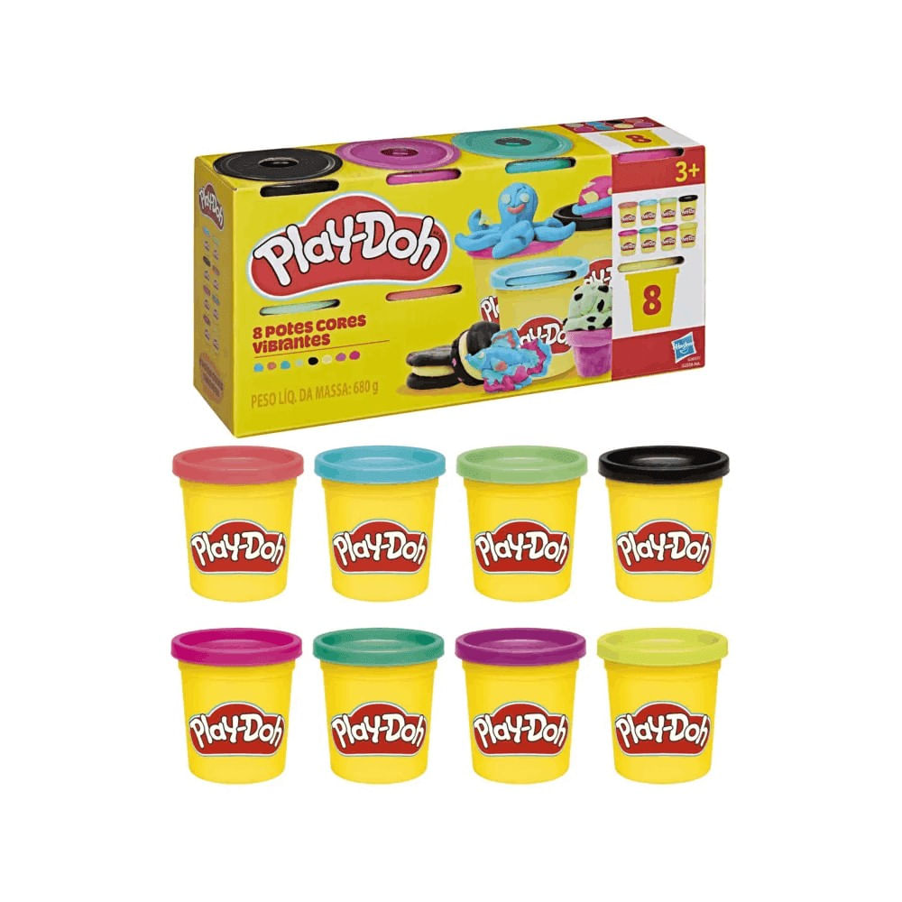 Play Doh 8 Potes de Massinha - Hasbro