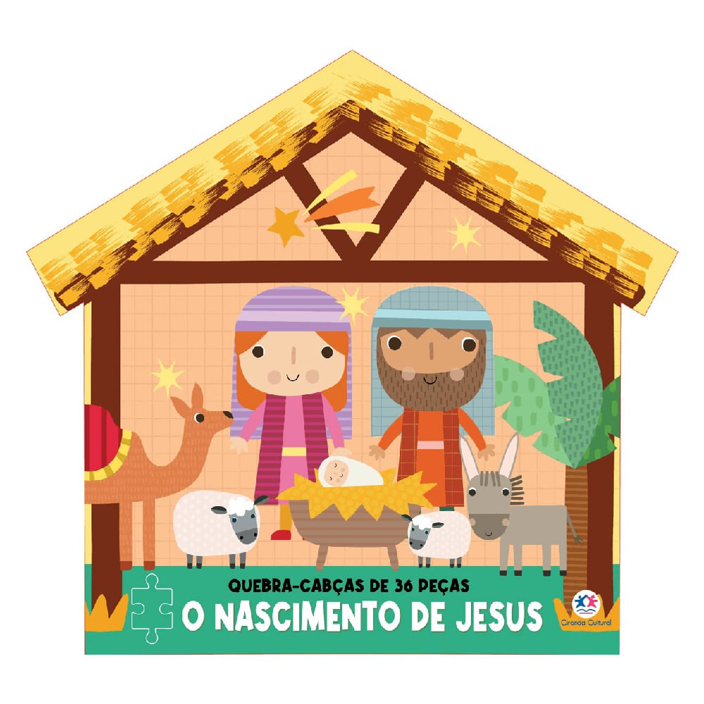 Livro com Quebra Cabeça o Nascimento de Jesus - Ciranda Cultural