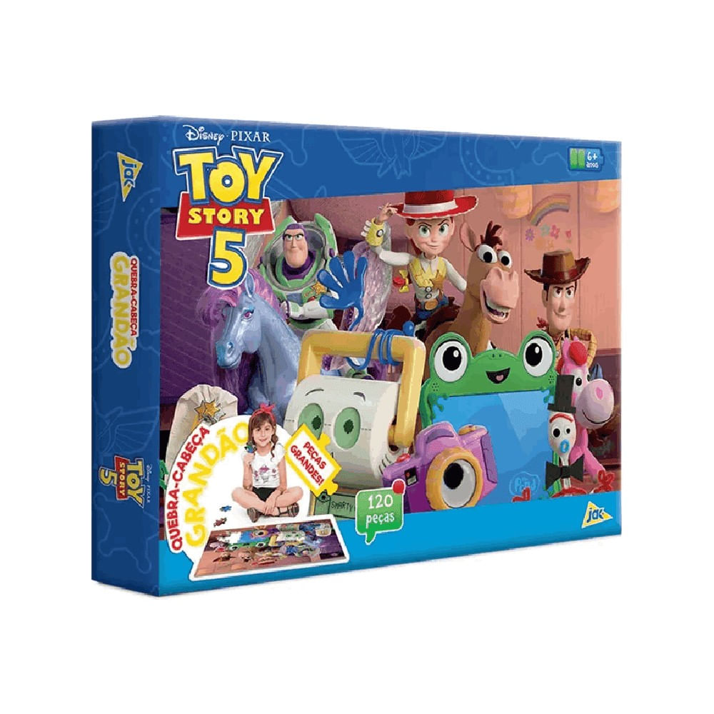 Toy Story 5 Quebra Cabeça 120 Peças Grandão - Toyster
