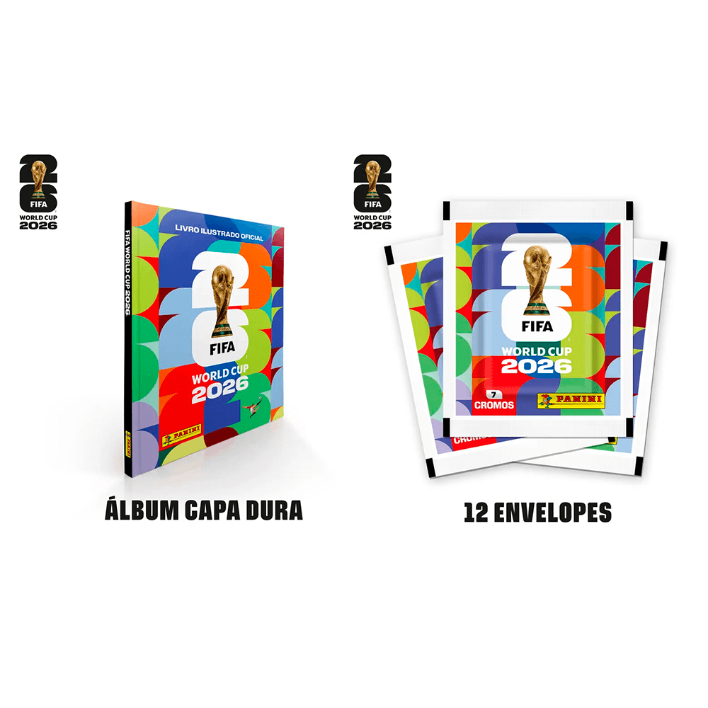Copa do Mundo FIFA 2026 – Álbum Capa Dura + 12 Envelopes - Panini