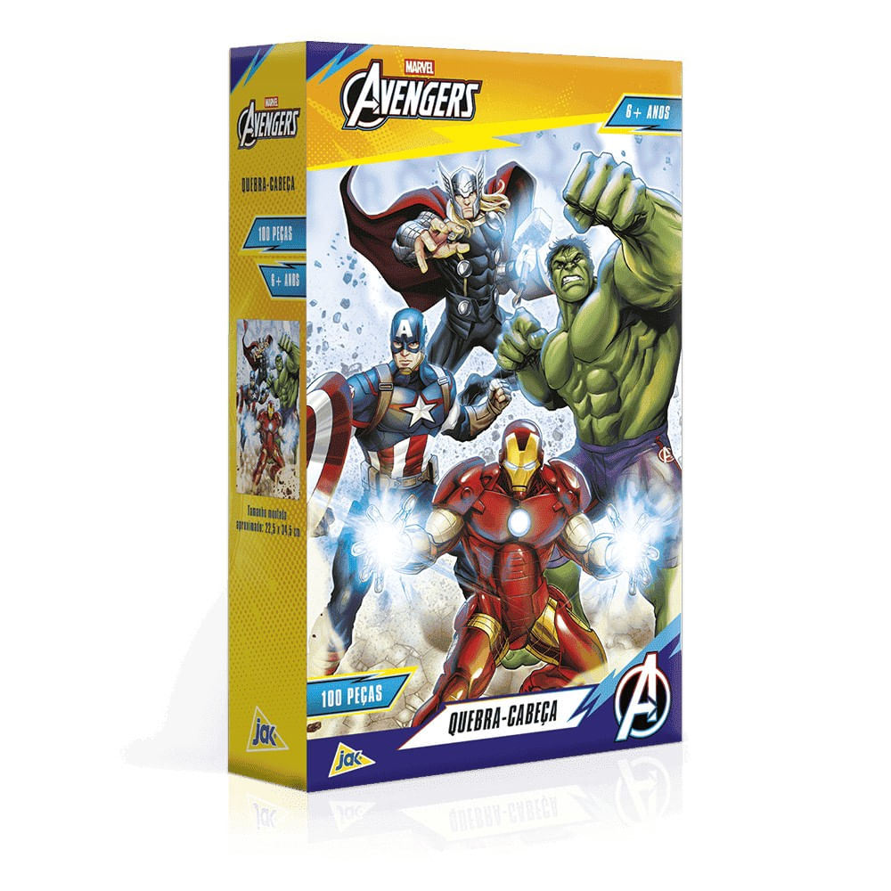 Quebra-Cabeça Os Vingadores 100 Peças - Toyster