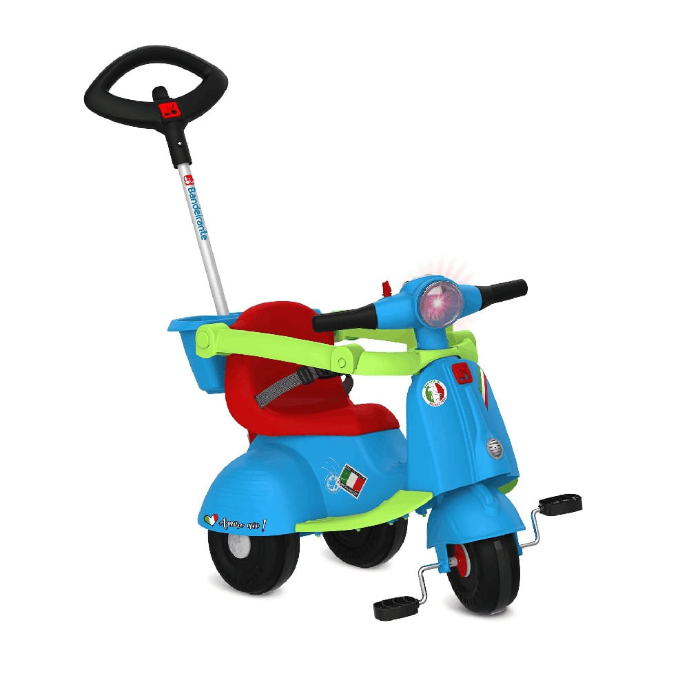 Triciclo Banderetta Passeio Pedal Azul e Vermelho - Bandeirante