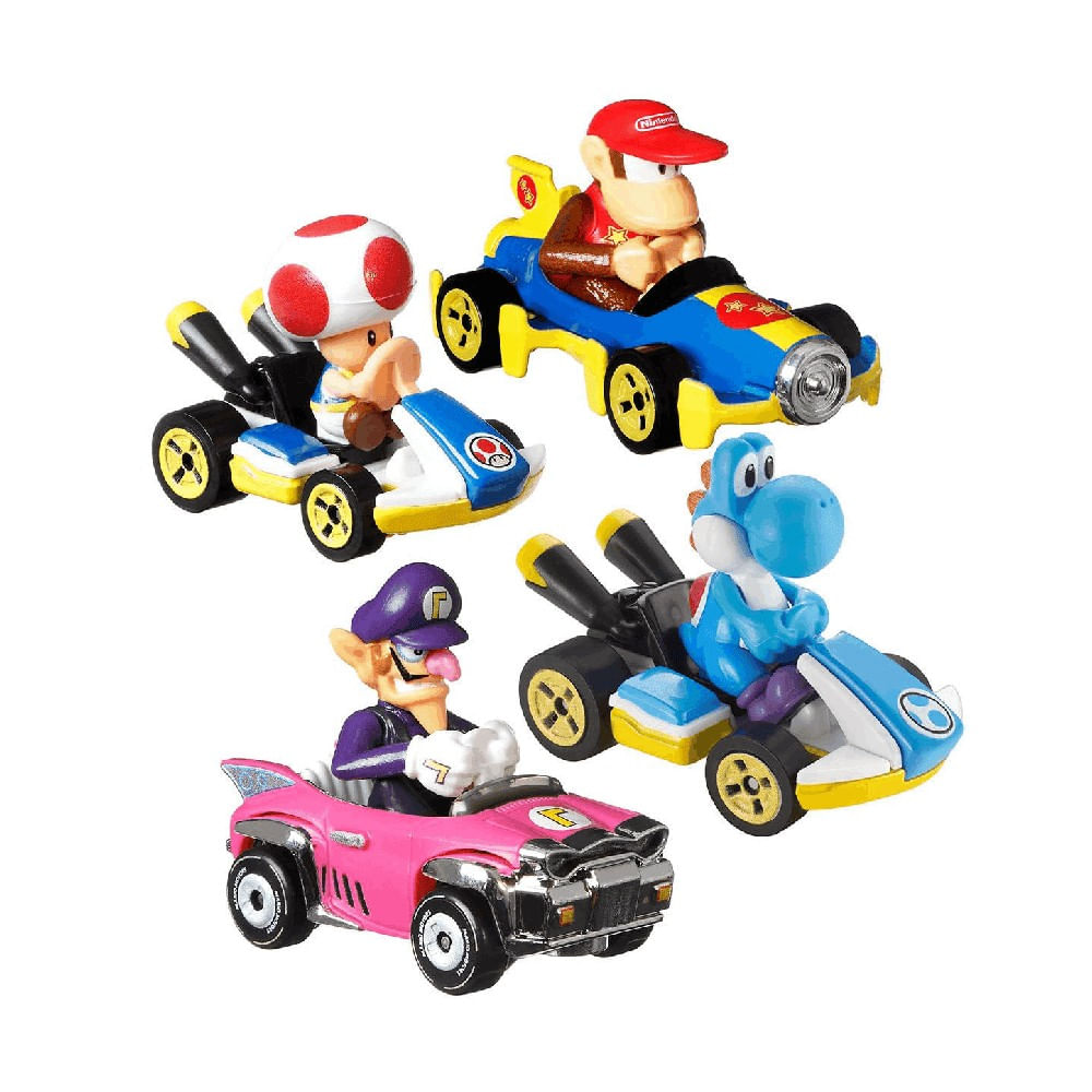 Hot Wheels Mario Kart Pack com 04 - Mattel