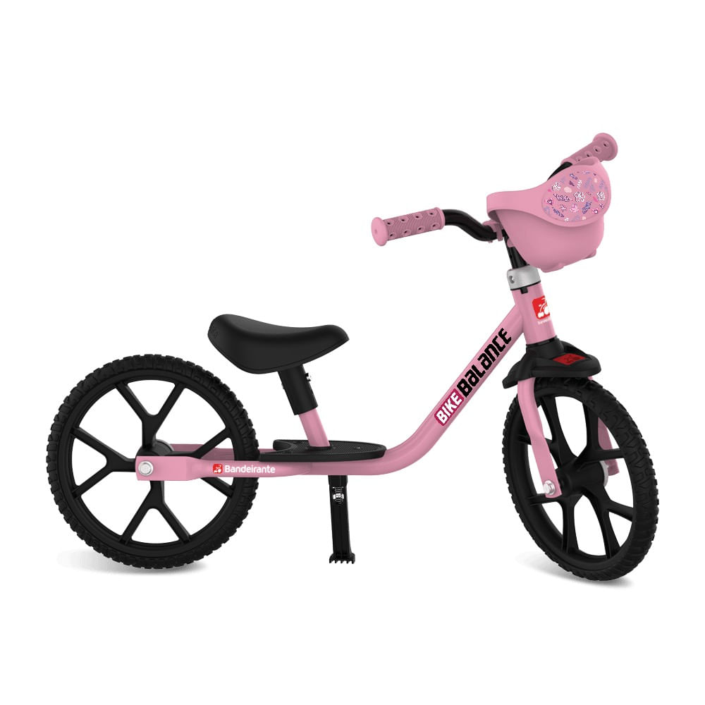 Bicicleta de Equilíbrio Rosa - Bandeirante
