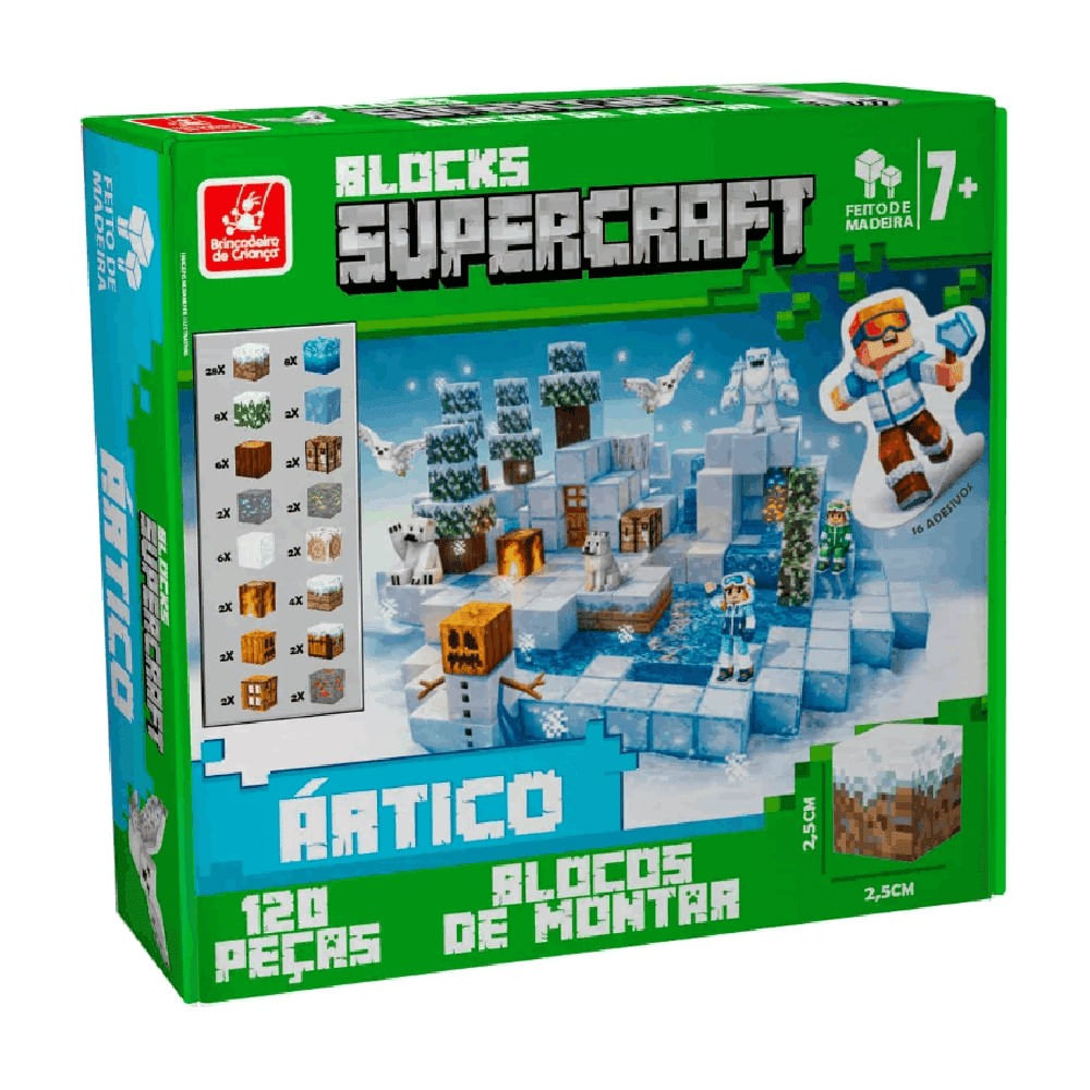 Supercraft Blocos de Montar Ártico - Brincadeira de Criança