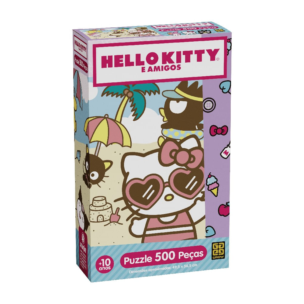 Hello Kitty Quebra-Cabeça Mini 500 Peças - Grow