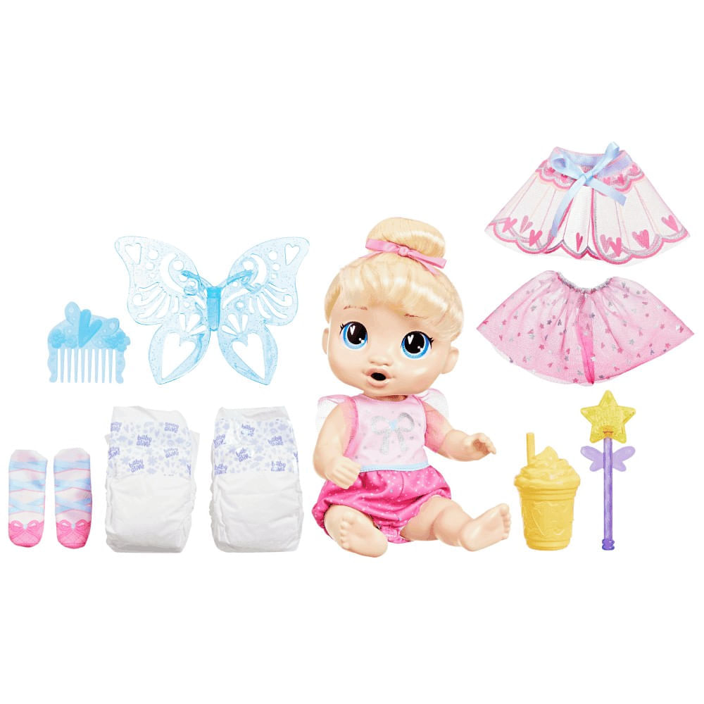 Baby Alive Moda de Conto de Fadas Harper Hugs Loira - Hasbro