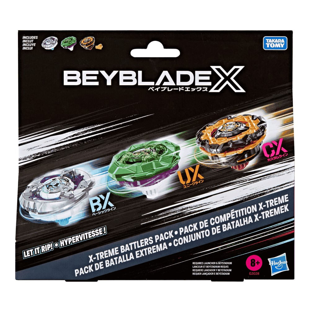 Pião Bey Blade Bbx Kit Com 03 Piões - Hasbro