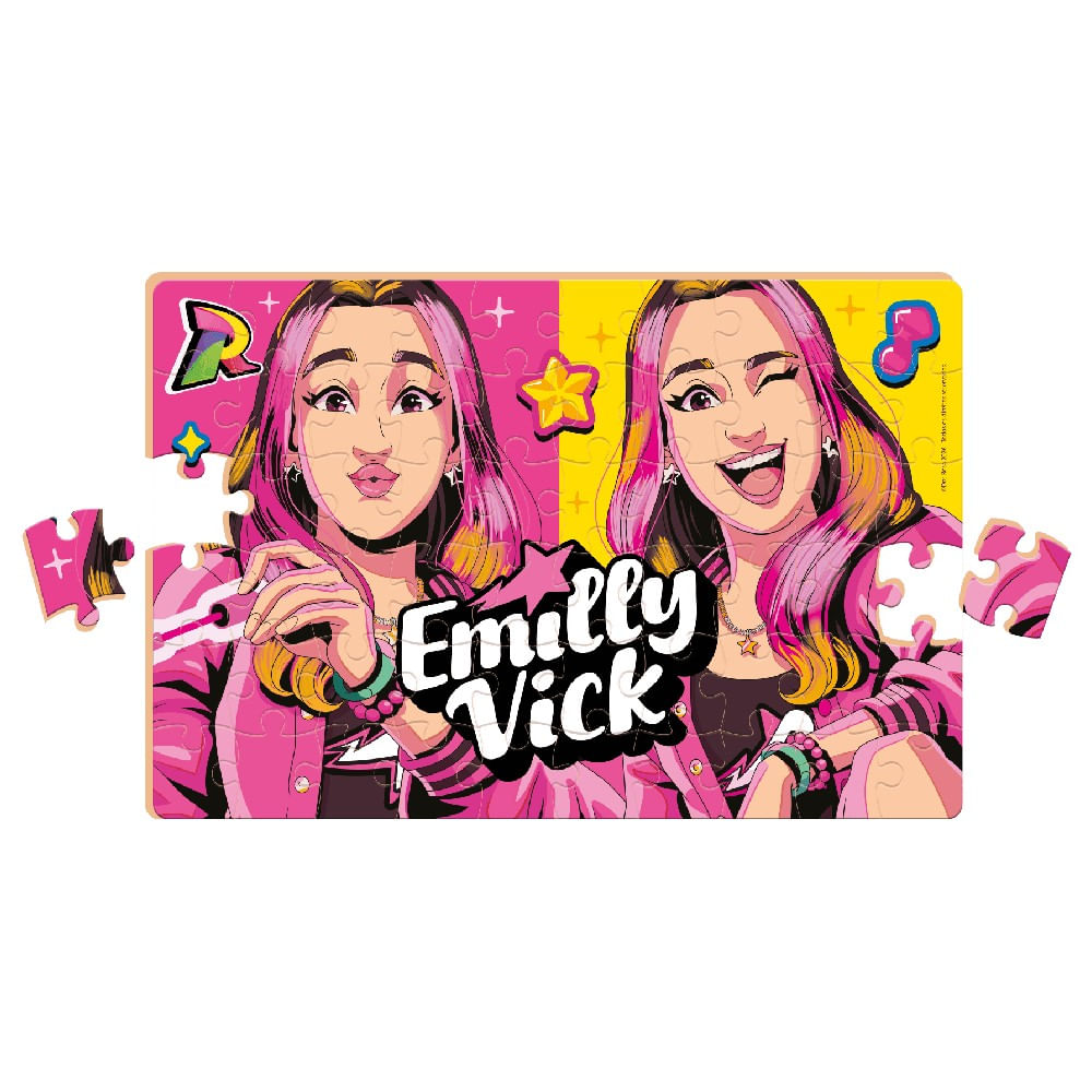 Quebra-Cabeça dos Rosa Emilly Vick 60 Peças - Nig
