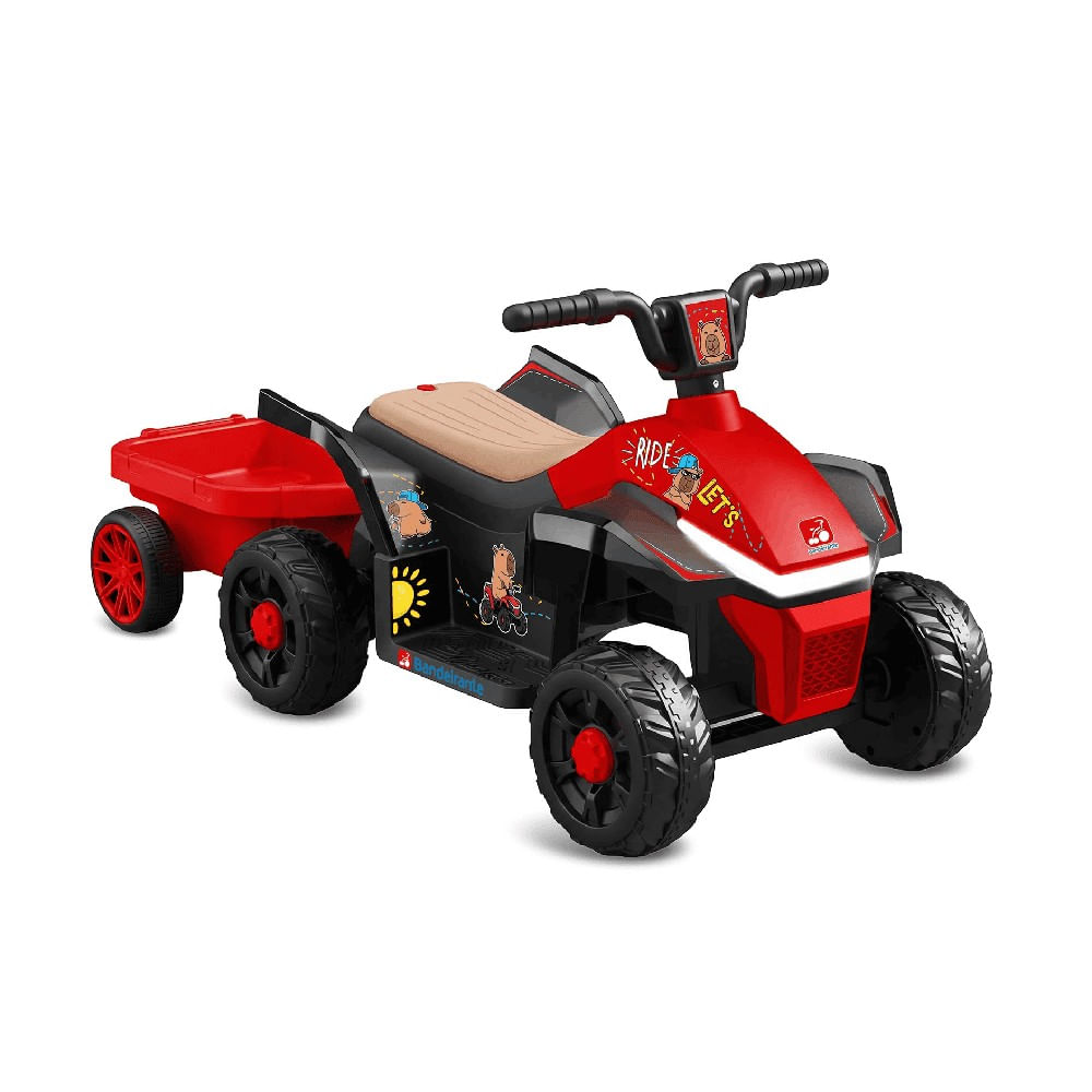 Quadriciclo Mini ATV Elétrico com Carreta 6V - Bandeirante