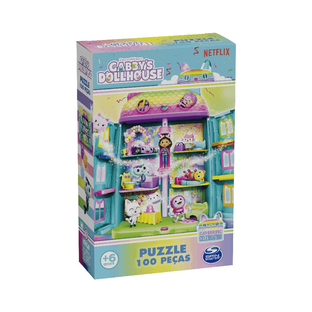 Gabbys Dollhouse Quebra-Cabeça 100 peças Brilhante – Grow