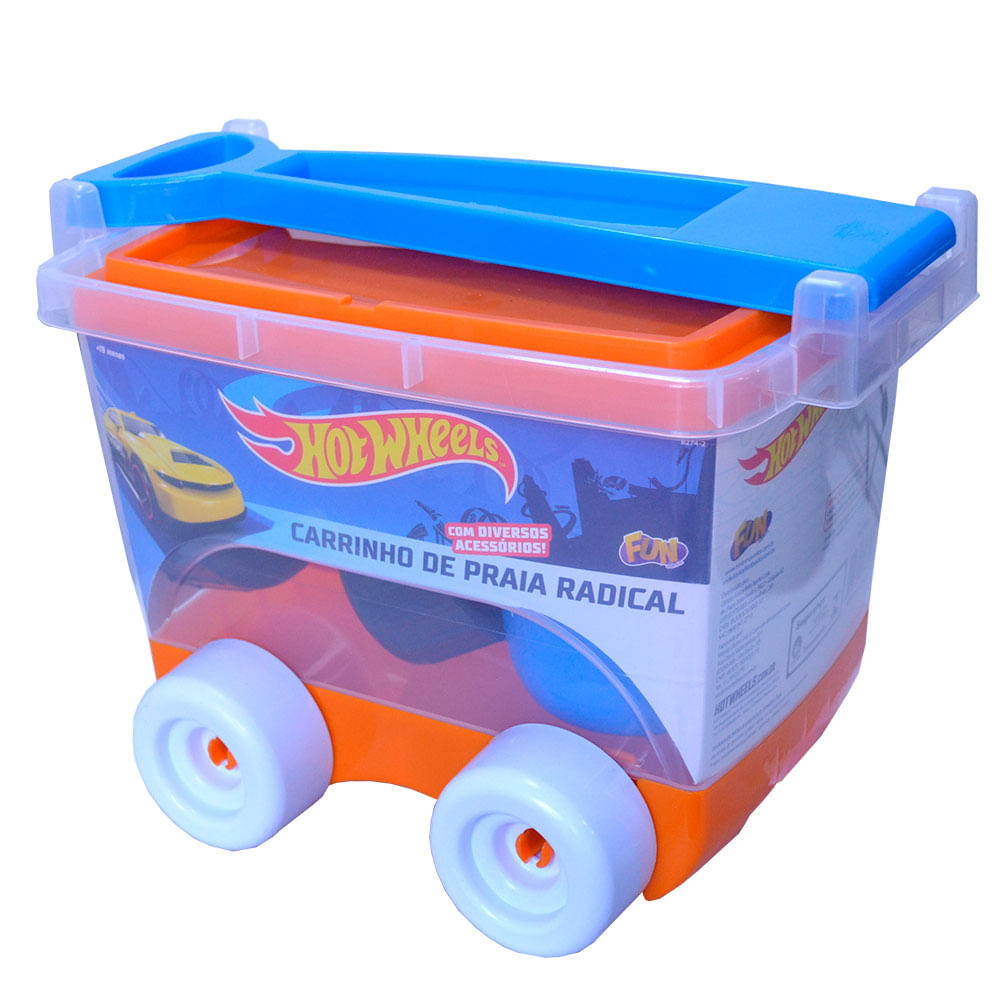 Hot Wheels Kit Praia Carrinho Baú - Fun Divirta-se