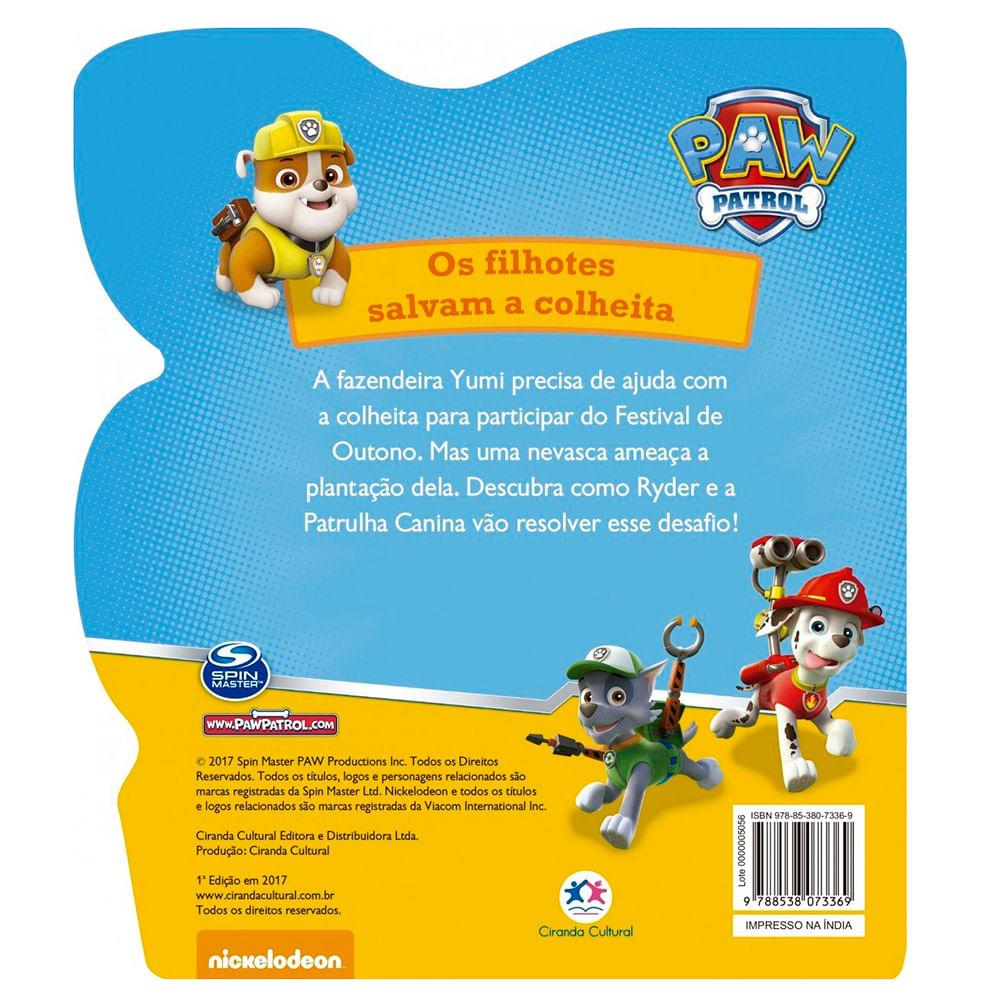 Patrulha Canina Filhotes Salvam A Colheita -Ciranda Cultural - Imagem 2