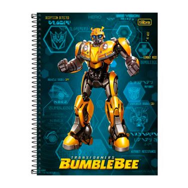 Caderno Espiral Capa Dura Universitario Bumblebee 160 Folhas