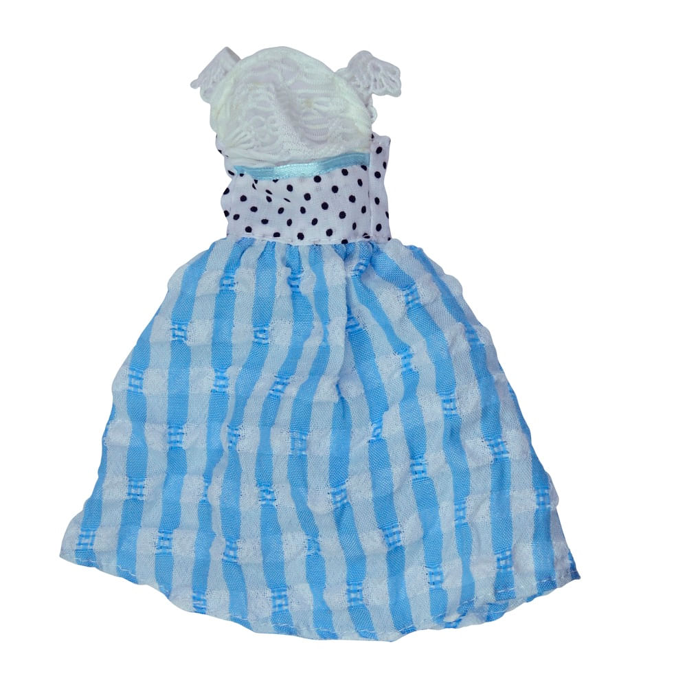 Vestido para Boneca Kit 2 Looks Azul - Candide - Imagem 2