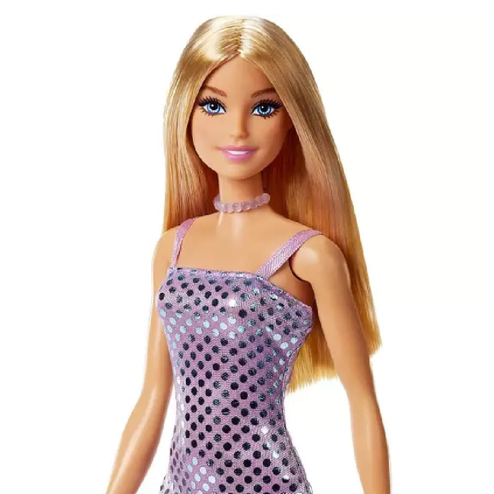 Barbie Fashionista Vestido Glitter Loira - Mattel - Imagem 2