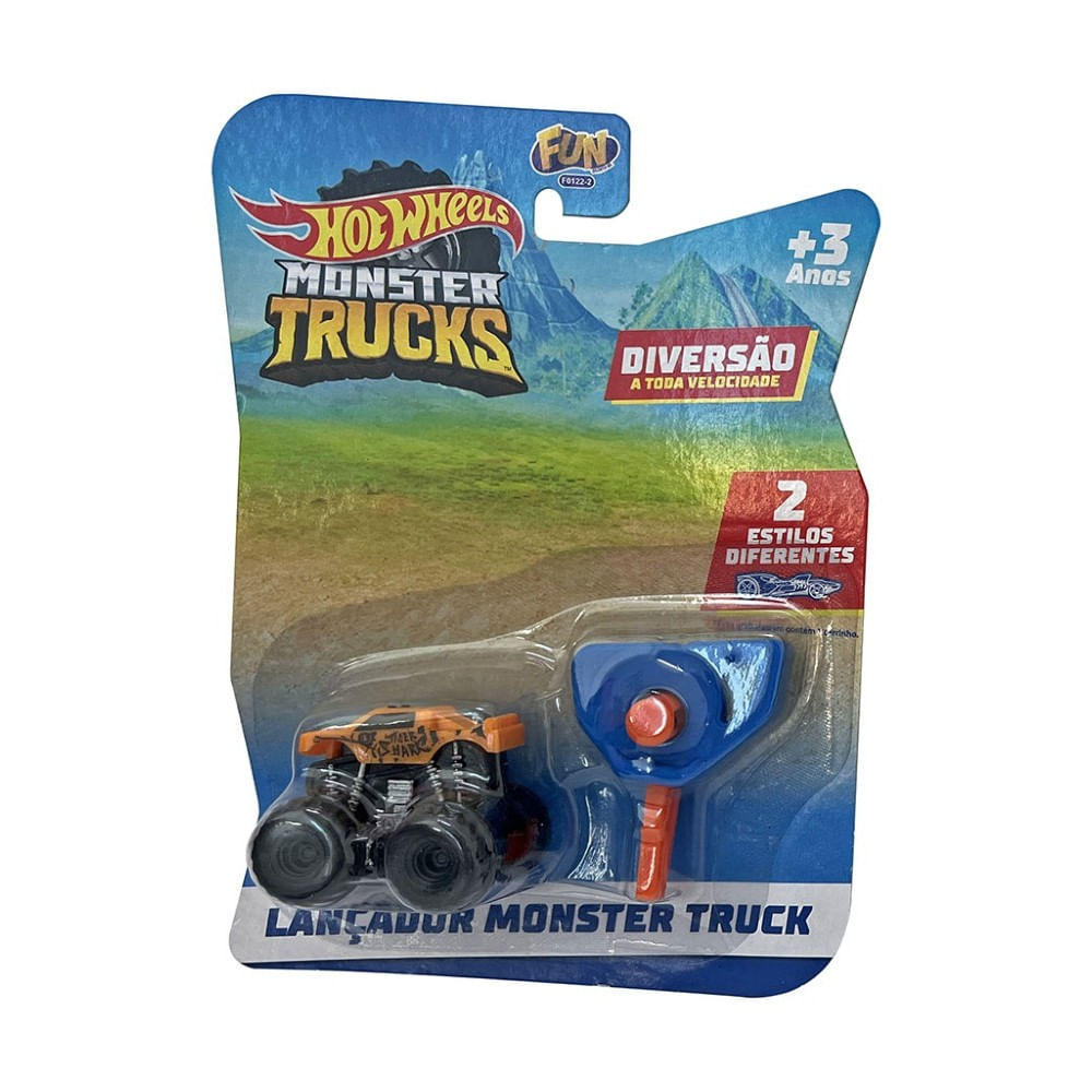 Hot Wheels Mini Carro com Lançador Laranja - Fun Divirta-se - Imagem 3