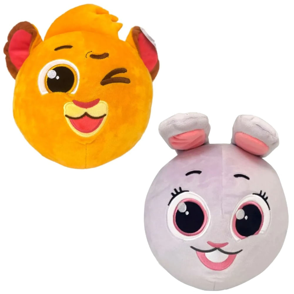 Kit Bolofofos Pelúcia Rick e Bunny com Música - Fun Divirta-se