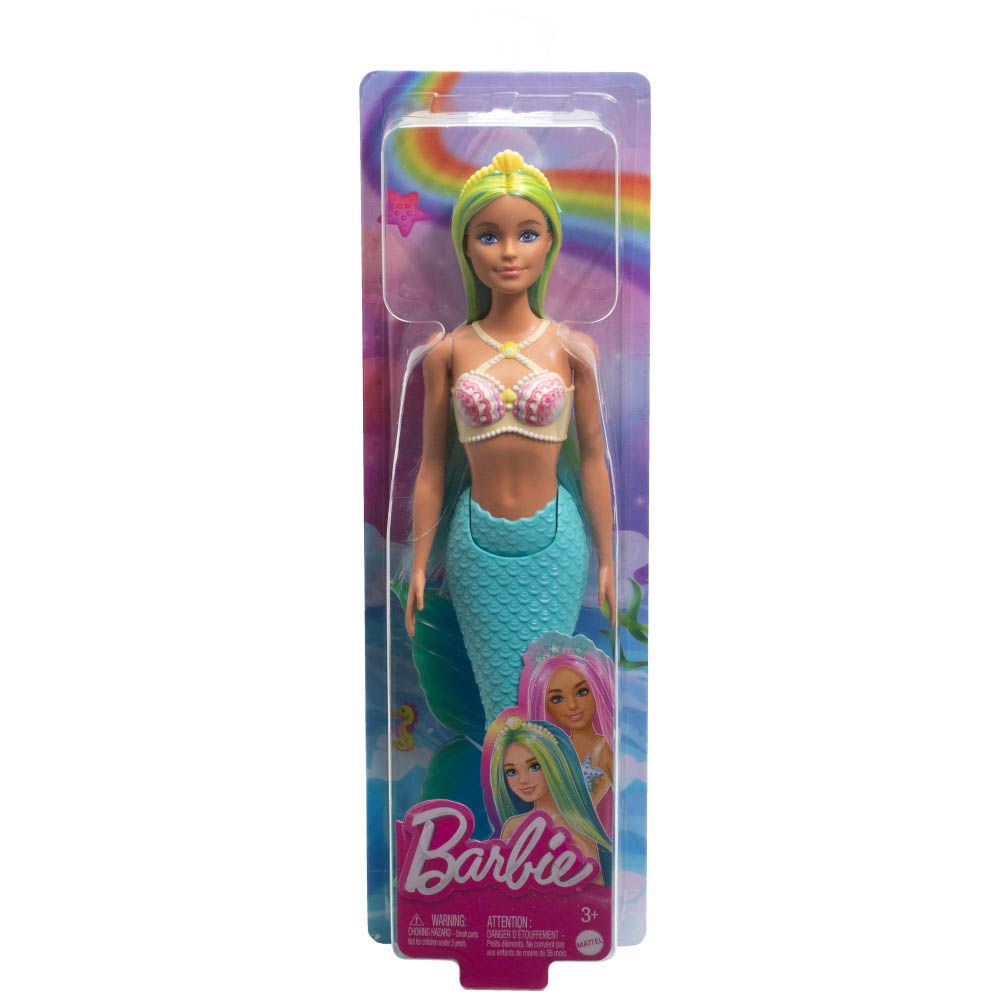 Barbie Fantasia Sereia com Cabelo Azul e Amarelo - Mattel - Imagem 6